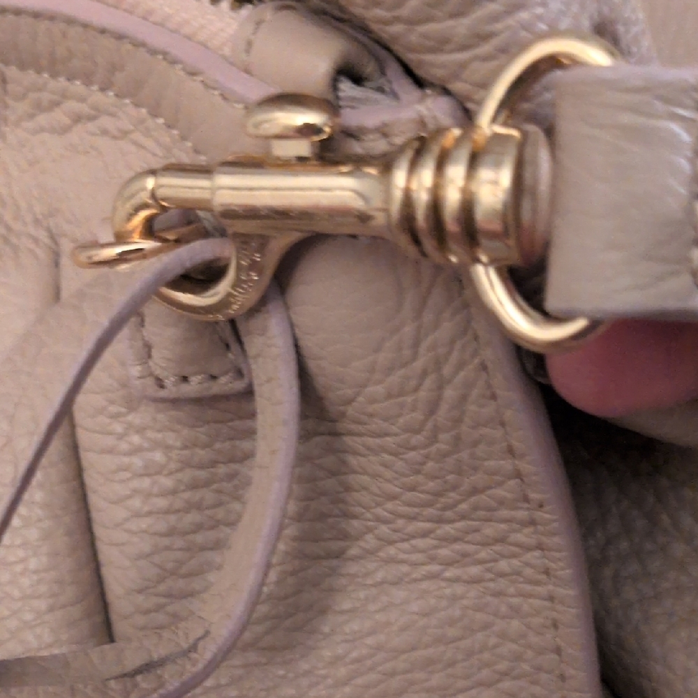 Cream Leather Women's Bag - Picture 12 of 14